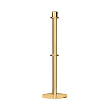 Crown Top Dual Rope Stanchion with Low Profile Base - Montour Line CXLineD - Crowd Control Warehouse