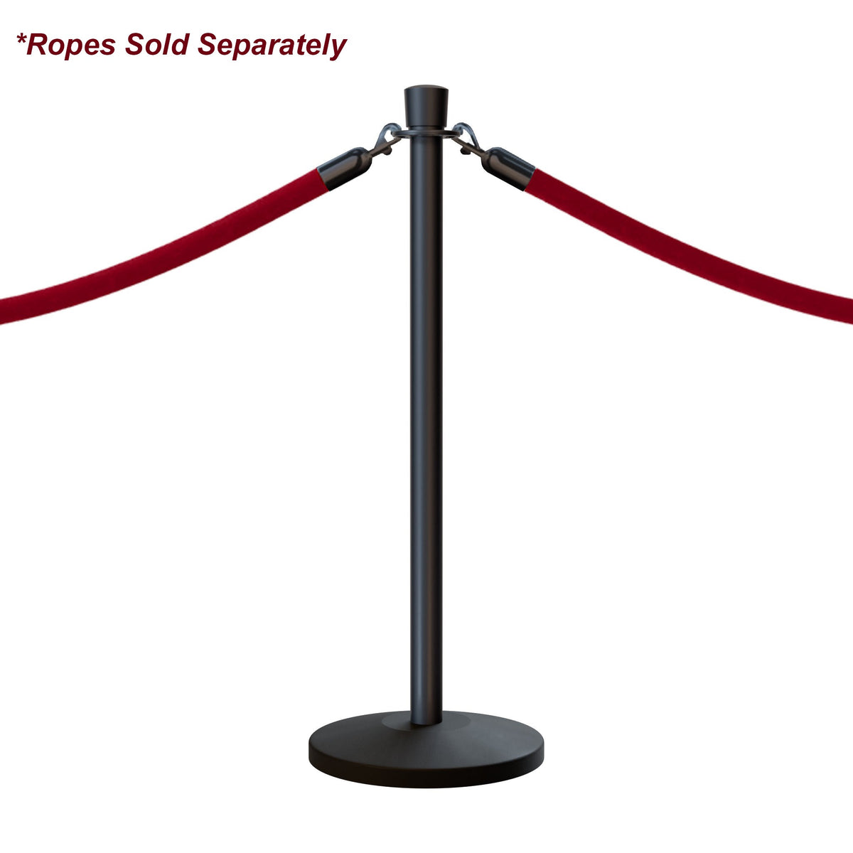 Crown Top Rope Stanchion with Sloped Base - Montour Line CLine - Crowd Control Warehouse