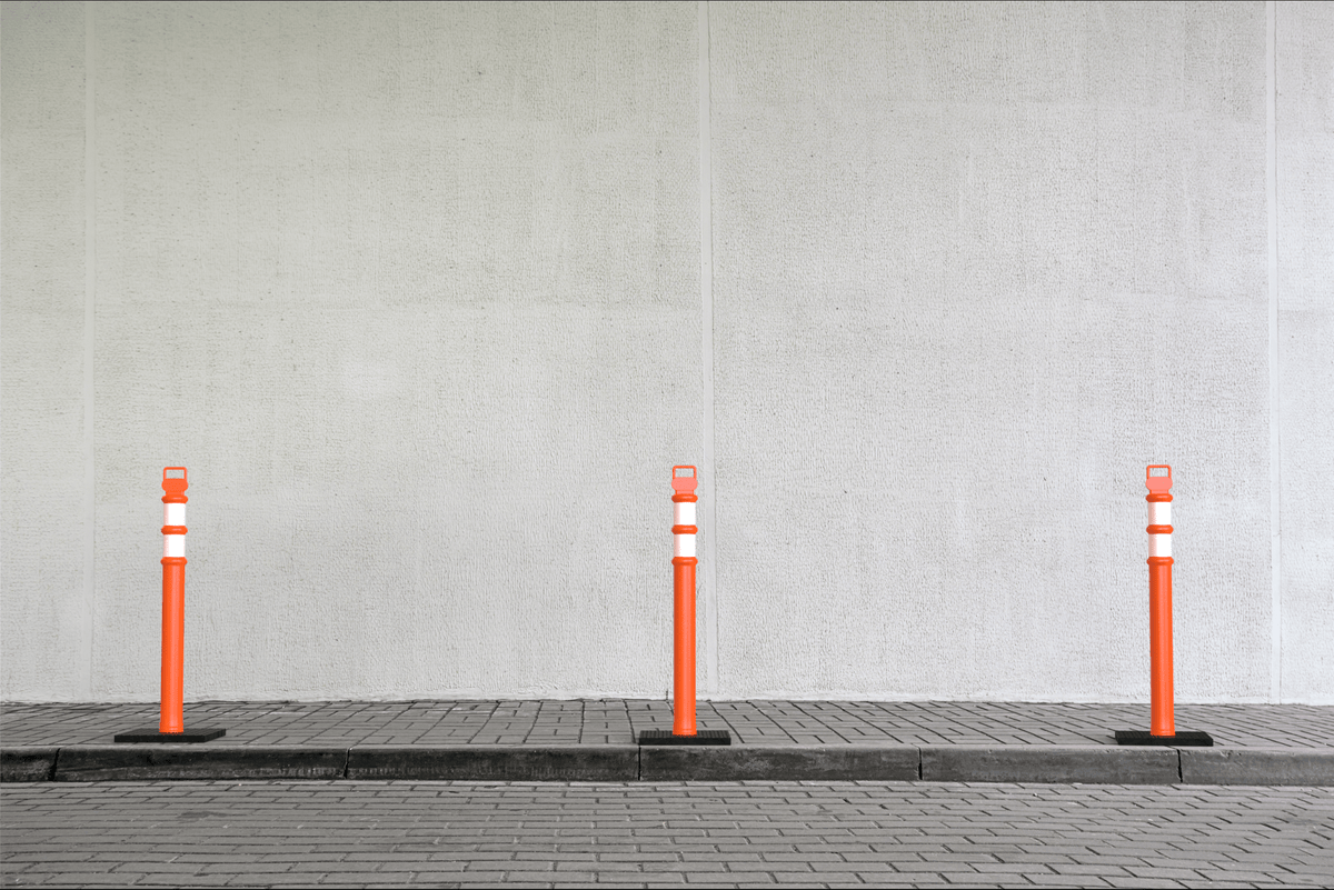 Delineator Post with Base, 49 in. - Trafford Industrial - Crowd Control Warehouse