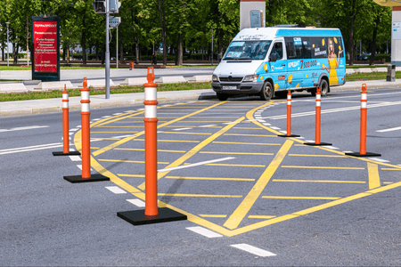Delineator Post with Base, 49 in. - Trafford Industrial - Crowd Control Warehouse