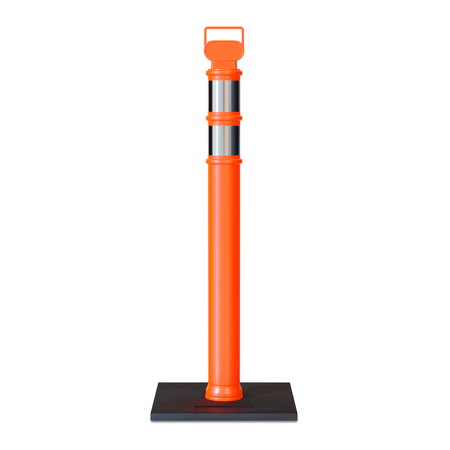 Delineator Post with Base, 49 in. - Trafford Industrial - Crowd Control Warehouse