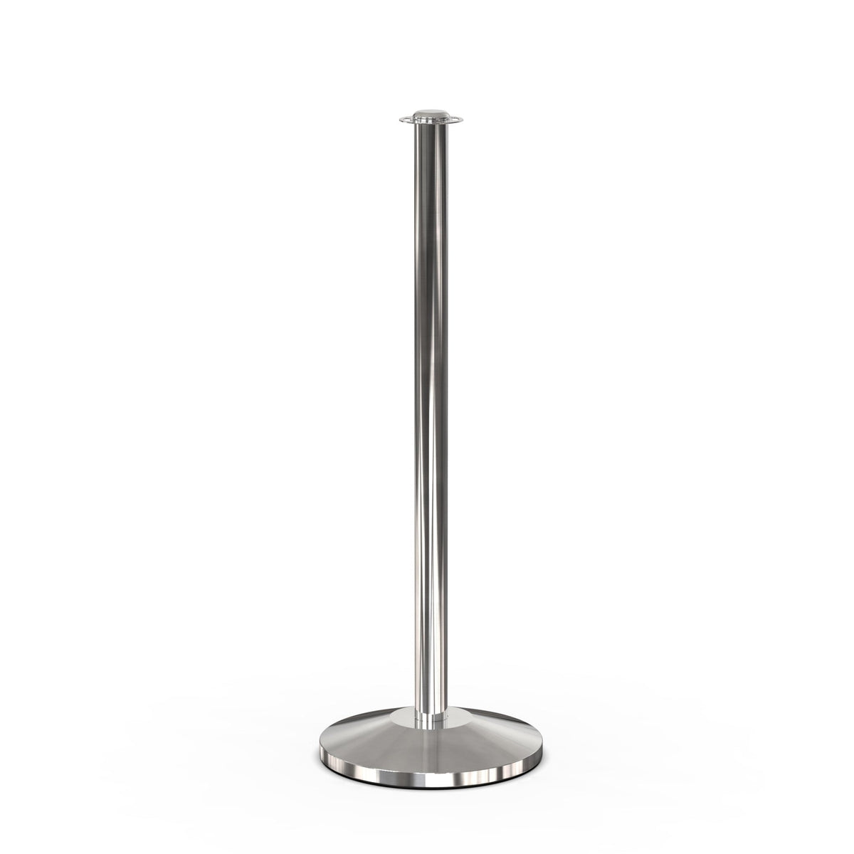 Flat Top Rope Stanchion with Sloped Base - Montour Line CLine - Crowd Control Warehouse