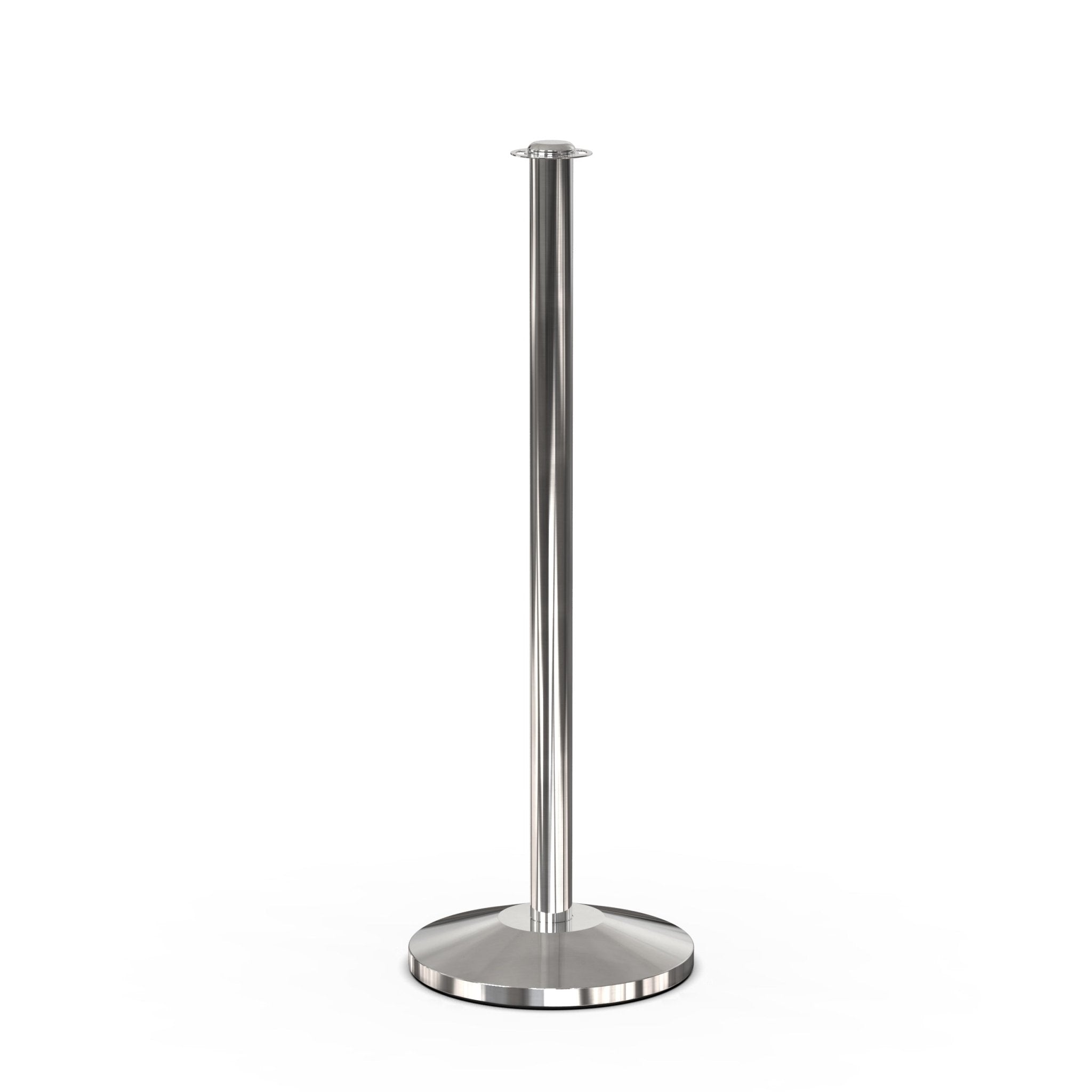 Flat Top Rope Stanchion with Sloped Base - Montour Line CLine - Crowd Control Warehouse