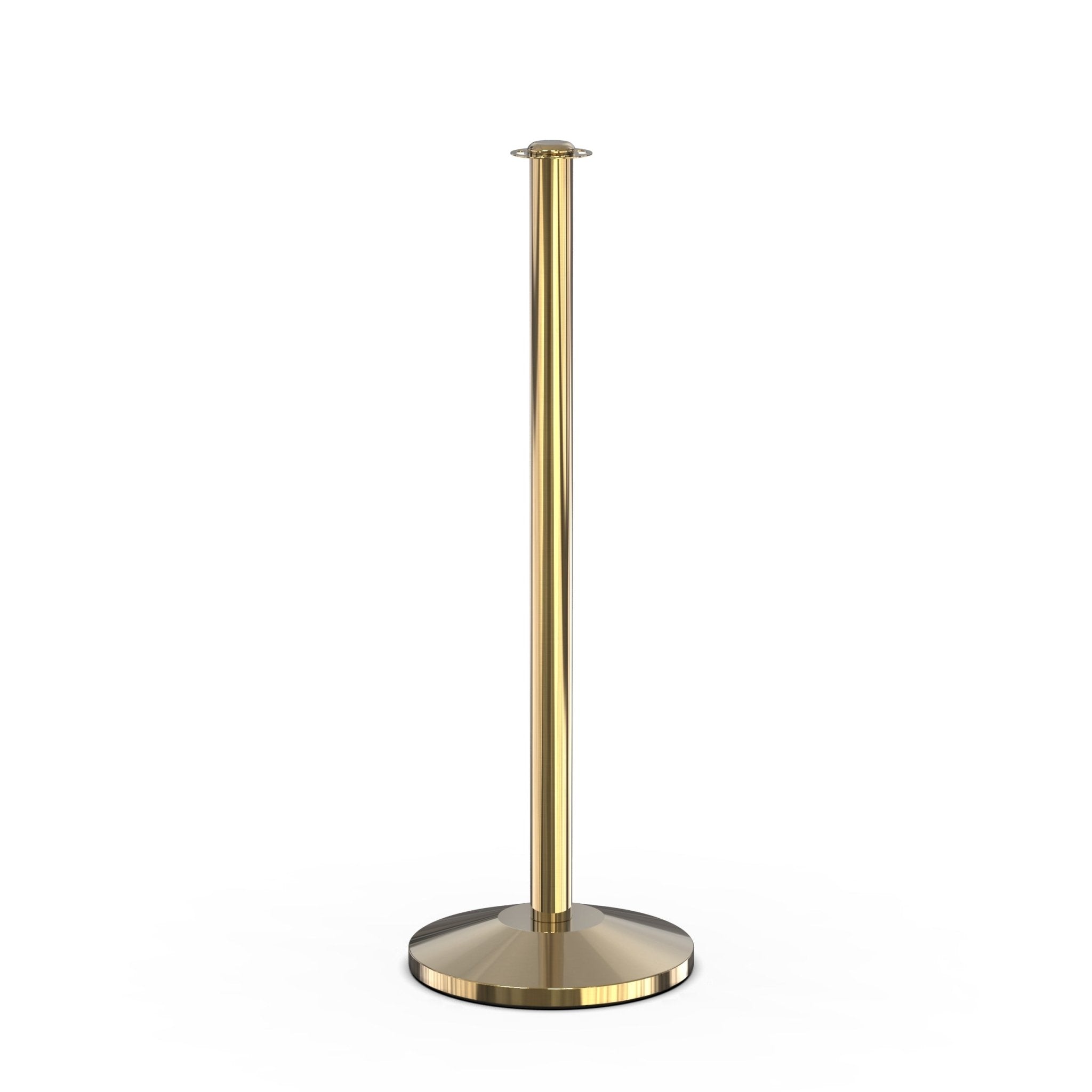 Flat Top Rope Stanchion with Sloped Base - Montour Line CLine - Crowd Control Warehouse