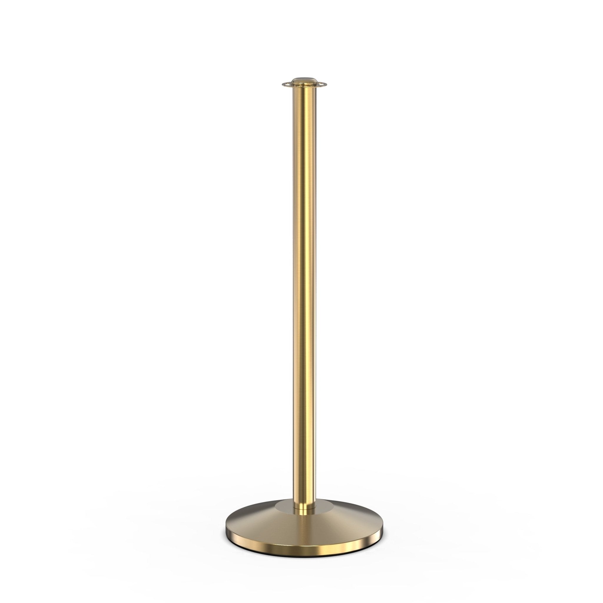 Flat Top Rope Stanchion with Sloped Base - Montour Line CLine - Crowd Control Warehouse