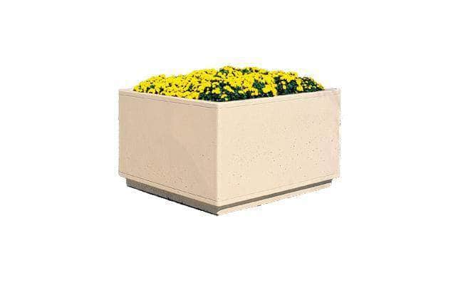 square concrete planter pots Form Series Large Square Concrete Planter | Reinforced Concrete | Star Exposed | 72" x 72" x 36"