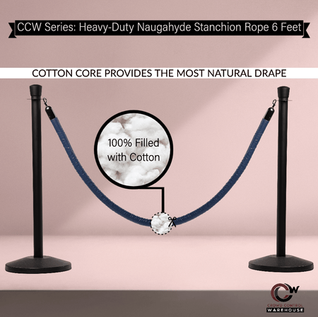 Heavy - Duty Naugahyde Hanging Ropes for Stanchion Posts - Montour Line - Crowd Control Warehouse