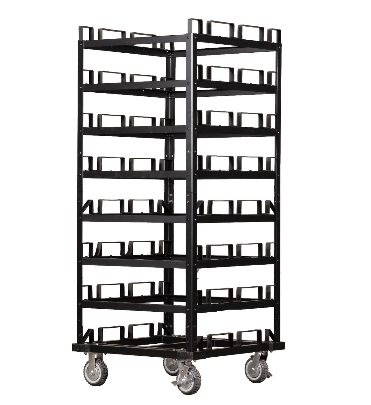 Horizontal Post Storage Cart - 24 Posts - Crowd Control Warehouse