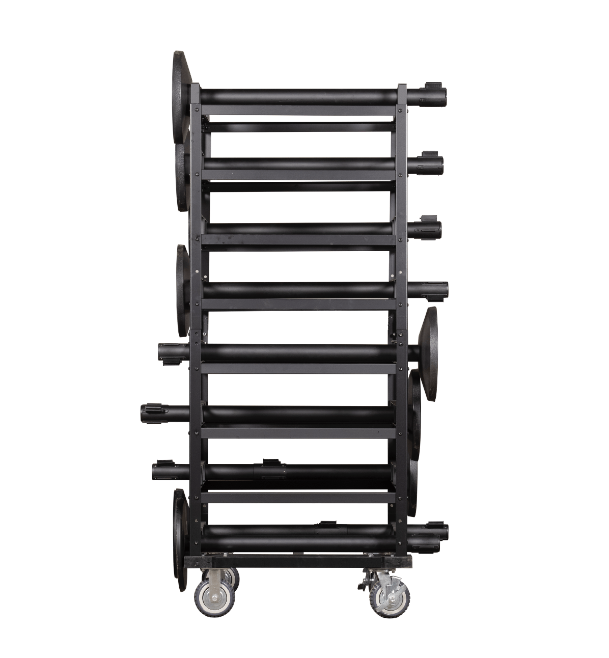 Horizontal Post Storage Cart - 24 Posts - Crowd Control Warehouse