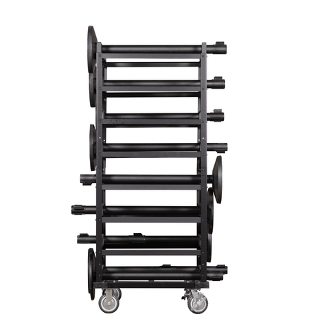 Horizontal Post Storage Cart - 24 Posts - Crowd Control Warehouse