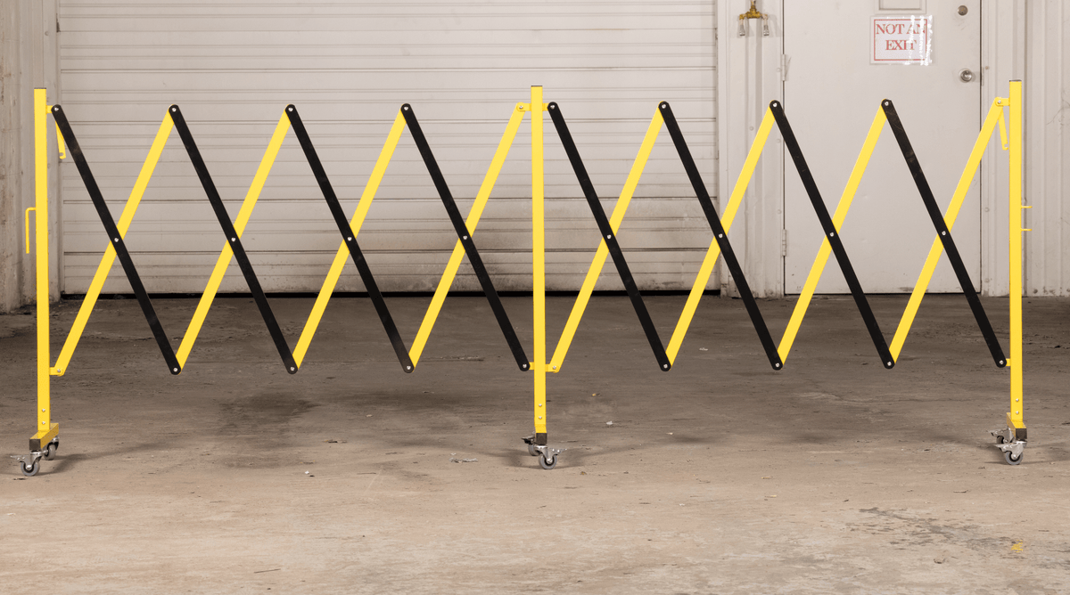 Metal Expandable Barricade, 16 Ft. and 11 Ft - Trafford Industrial - Crowd Control Warehouse