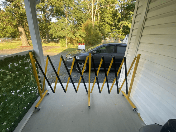 Metal Expandable Barricade, 16 Ft. and 11 Ft - Trafford Industrial - Crowd Control Warehouse