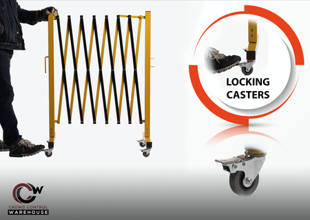Metal Expandable Barricade, 16 Ft. and 11 Ft - Trafford Industrial - Crowd Control Warehouse