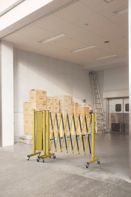 Metal Expandable Barricade, 16 Ft. and 11 Ft - Trafford Industrial - Crowd Control Warehouse