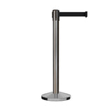 Retractable Belt Barrier Stanchion, Sloped Base, 14 ft Belt - Montour Line M650 - Crowd Control Warehouse