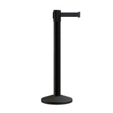 Retractable Belt Barrier Stanchion, Sloped Base, 14 ft Belt - Montour Line M650 - Crowd Control Warehouse