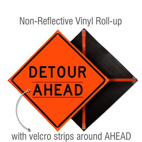 Roll Up Traffic Control Signs, 36 in. x 36 in. - Crowd Control Warehouse