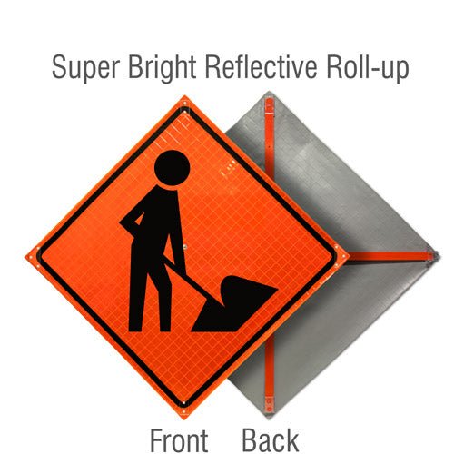 Roll Up Traffic Control Signs, 36 in. x 36 in. - Crowd Control Warehouse