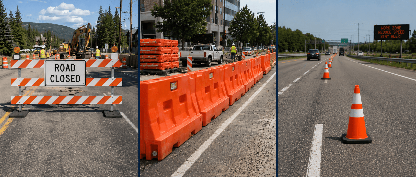 Traffic Control Barricades and Barriers: How to Choose the Right Ones for Road Construction, Closures, and Job Sites - Crowd Control Warehouse