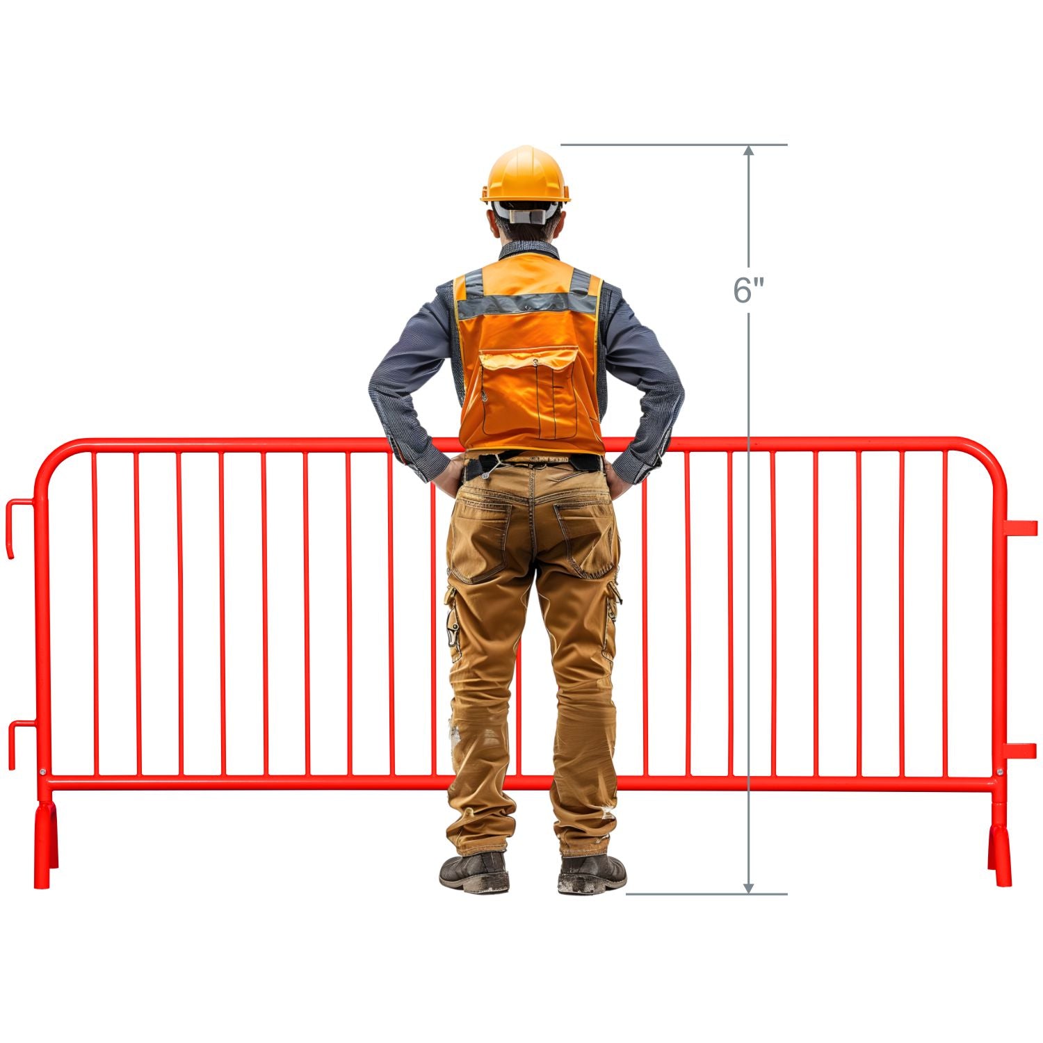 10 Pack - 8.5 Ft Powder - Coated Steel Barricades - Crowd Control Warehouse