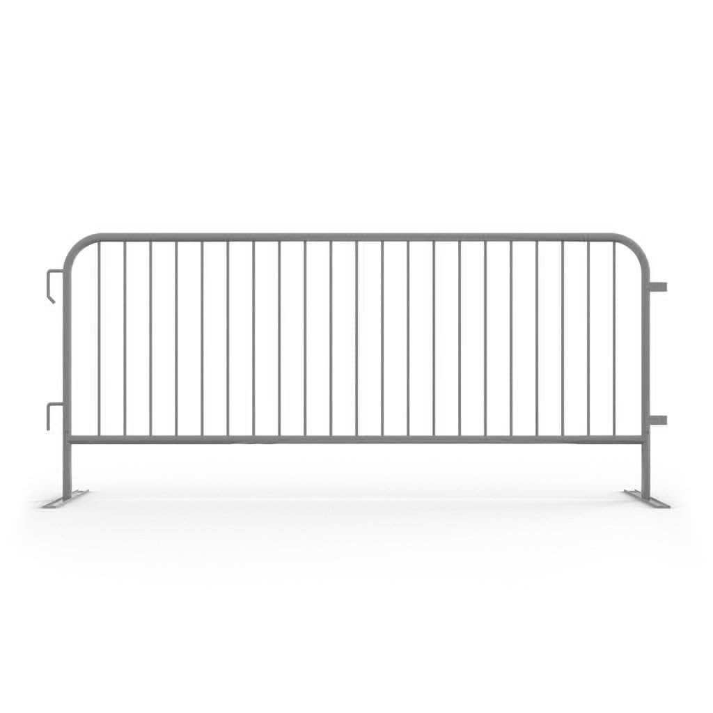 10 Pack - 8.5 Ft Powder - Coated Steel Barricades - Crowd Control Warehouse