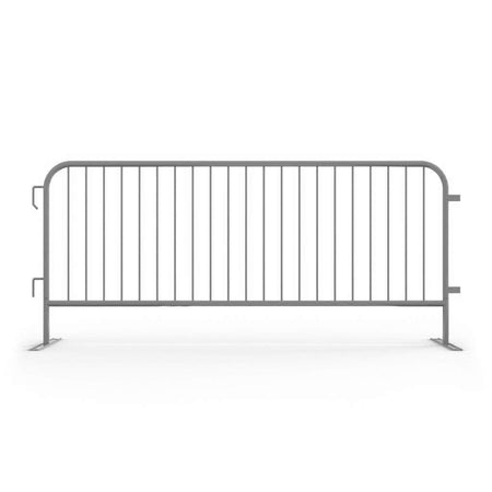 10 Pack - 8.5 Ft Powder - Coated Steel Barricades - Crowd Control Warehouse