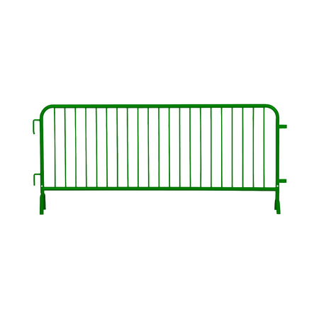 10 Pack - 8.5 Ft Powder - Coated Steel Barricades - Crowd Control Warehouse