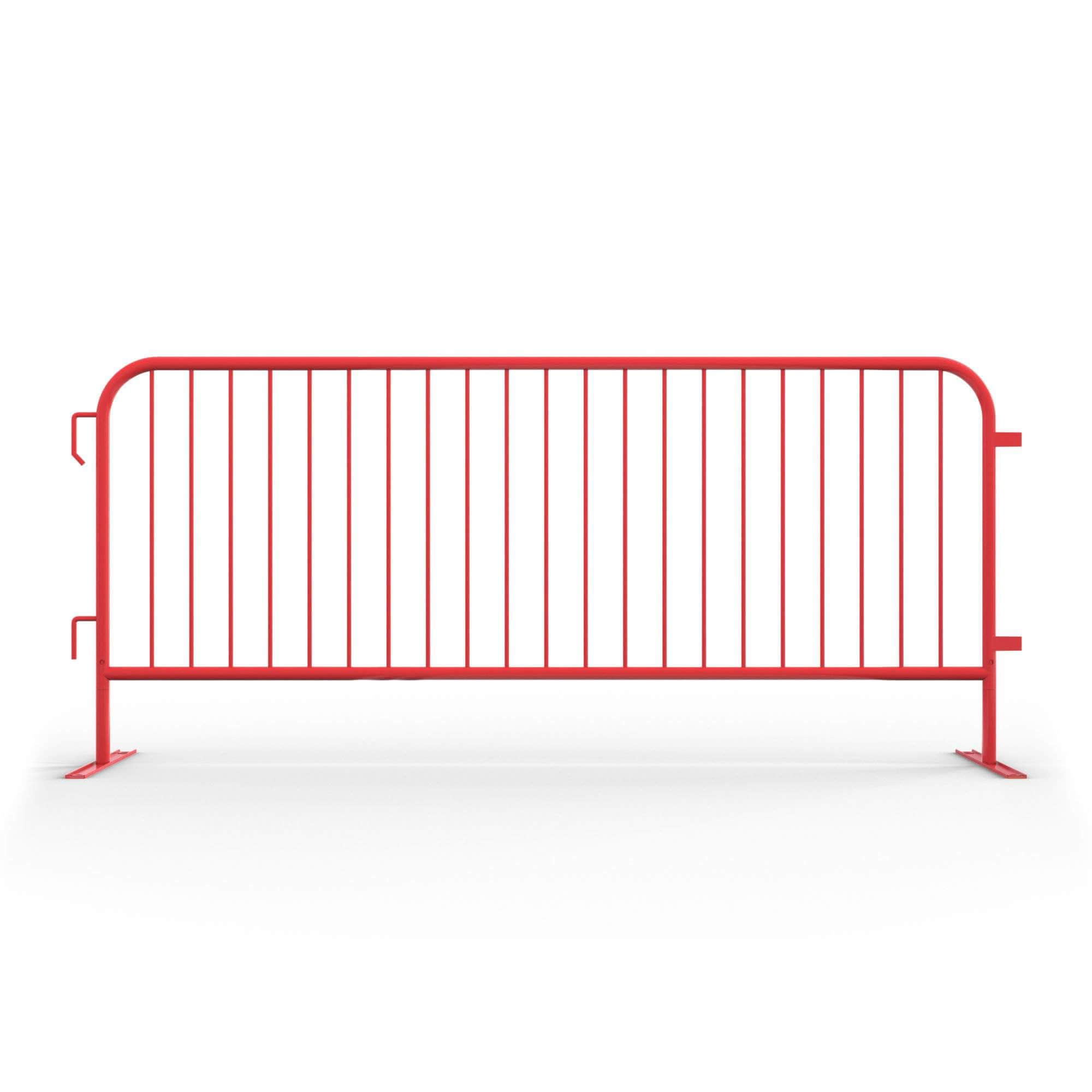 10 Pack - 8.5 Ft Powder - Coated Steel Barricades - Crowd Control Warehouse