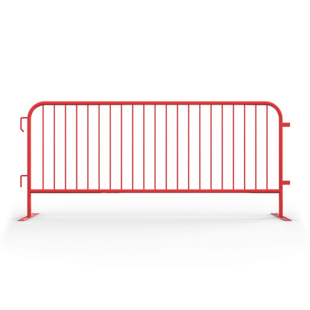 10 Pack - 8.5 Ft Powder - Coated Steel Barricades - Crowd Control Warehouse