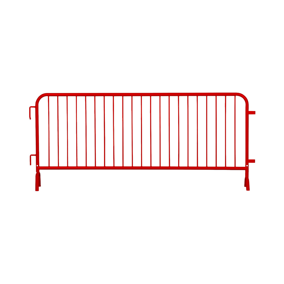 10 Pack - 8.5 Ft Powder - Coated Steel Barricades - Crowd Control Warehouse