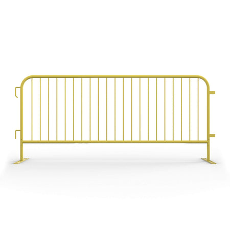 10 Pack - 8.5 Ft Powder - Coated Steel Barricades - Crowd Control Warehouse