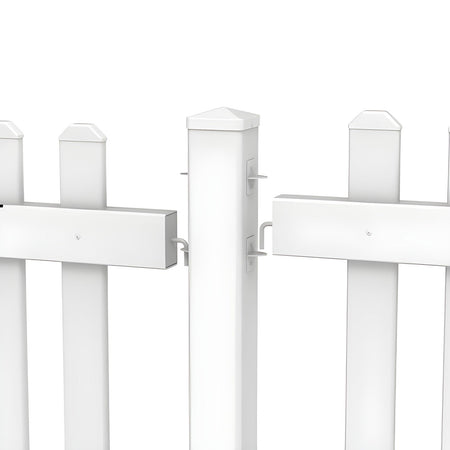 120' White Picket Event Fencing Kit - Portable Crowd Control Barrier - Crowd Control Warehouse