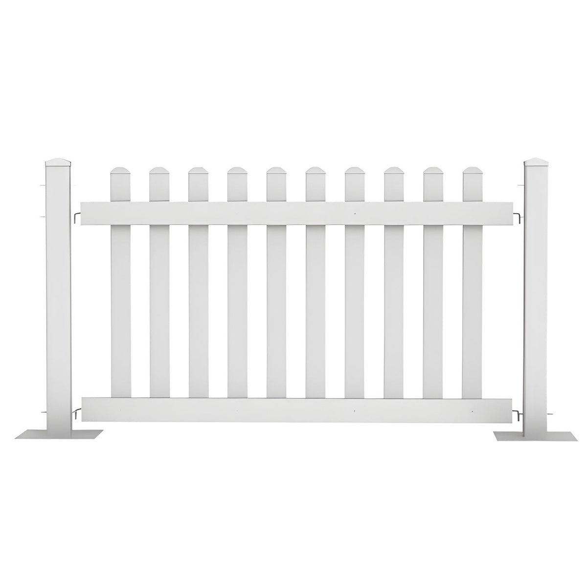 120' White Picket Event Fencing Kit - Portable Crowd Control Barrier - Crowd Control Warehouse