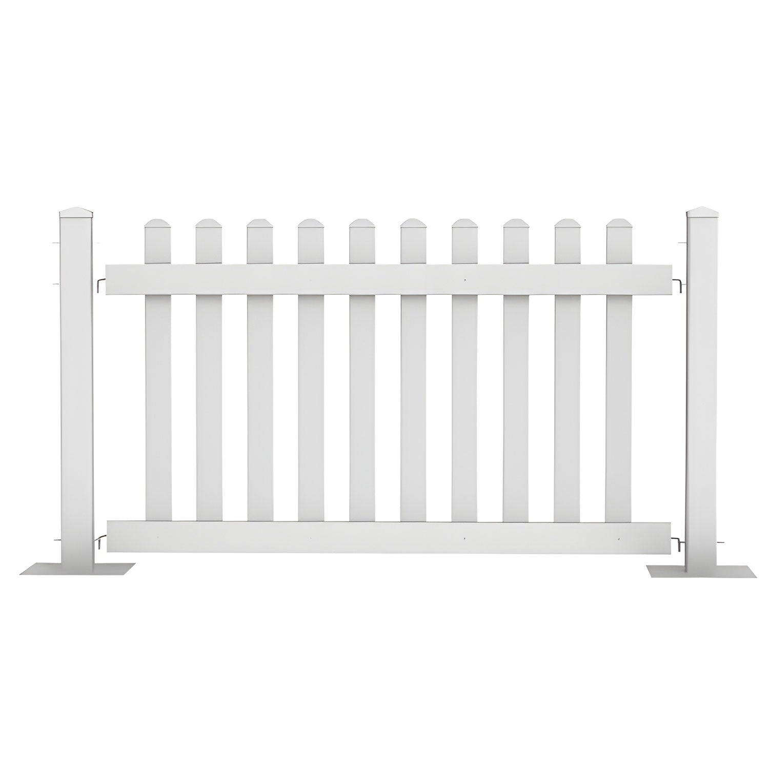 120' White Picket Event Fencing Kit - Portable Crowd Control Barrier - Crowd Control Warehouse