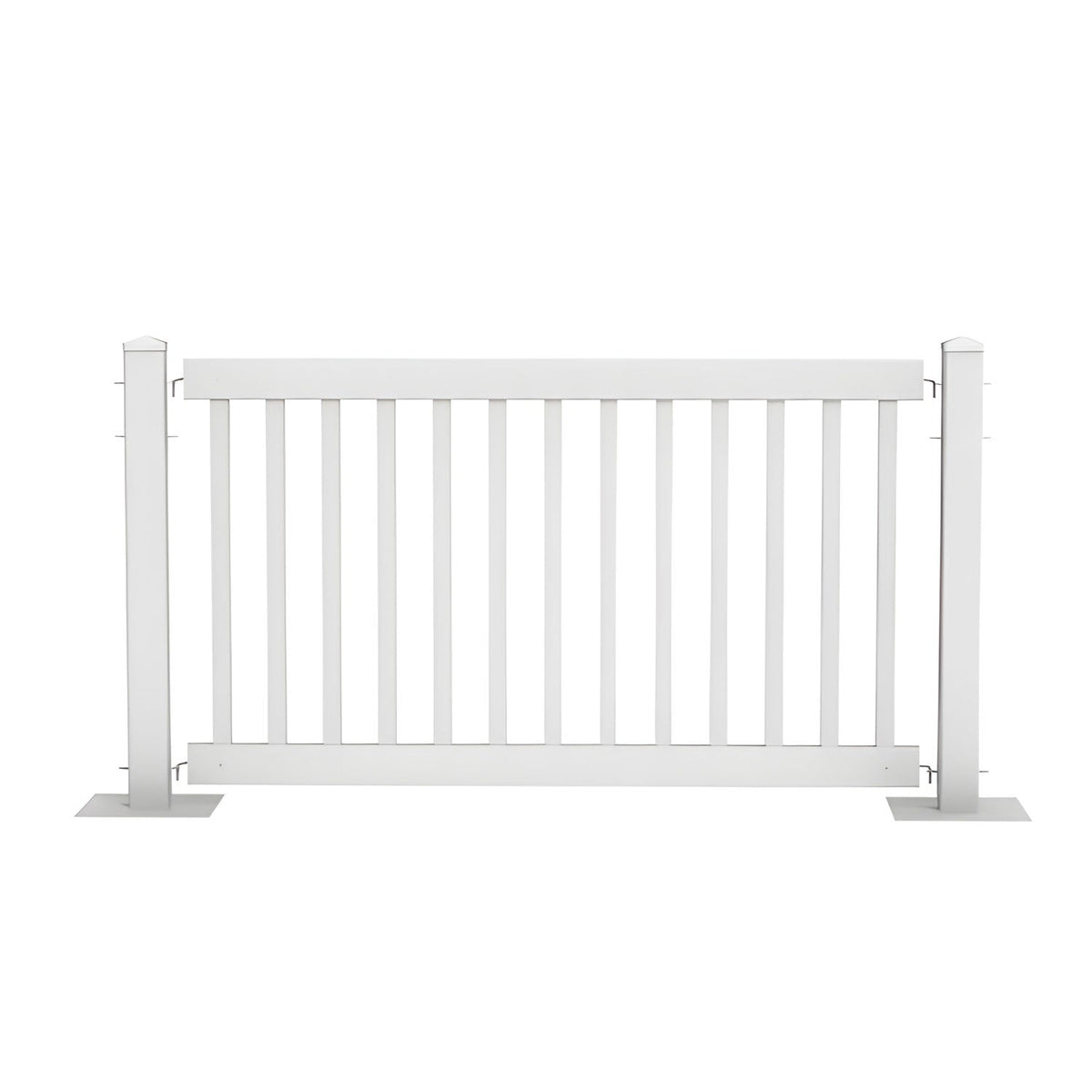 120' White Traditional Event Fencing Kit - Portable Crowd Control Barrier - Crowd Control Warehouse