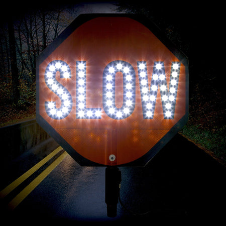 18" LED Paddle Sign - Crowd Control Warehouse