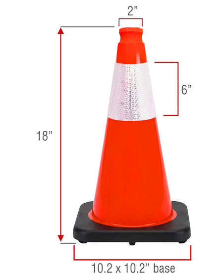 18" Orange Traffic Cone - Crowd Control Warehouse