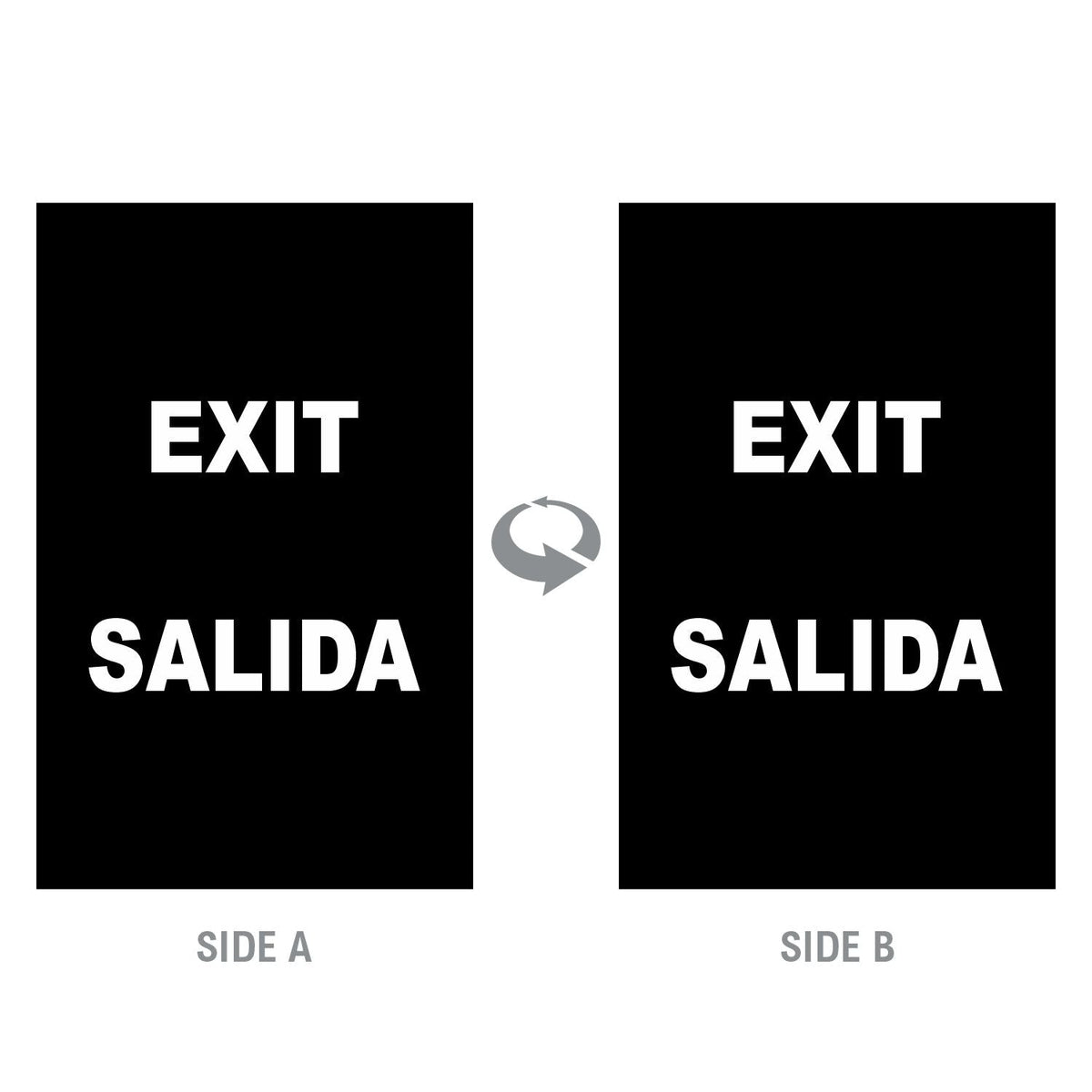 2-Sided Sign - 'EXIT/SALIDA' - Crowd Control Warehouse