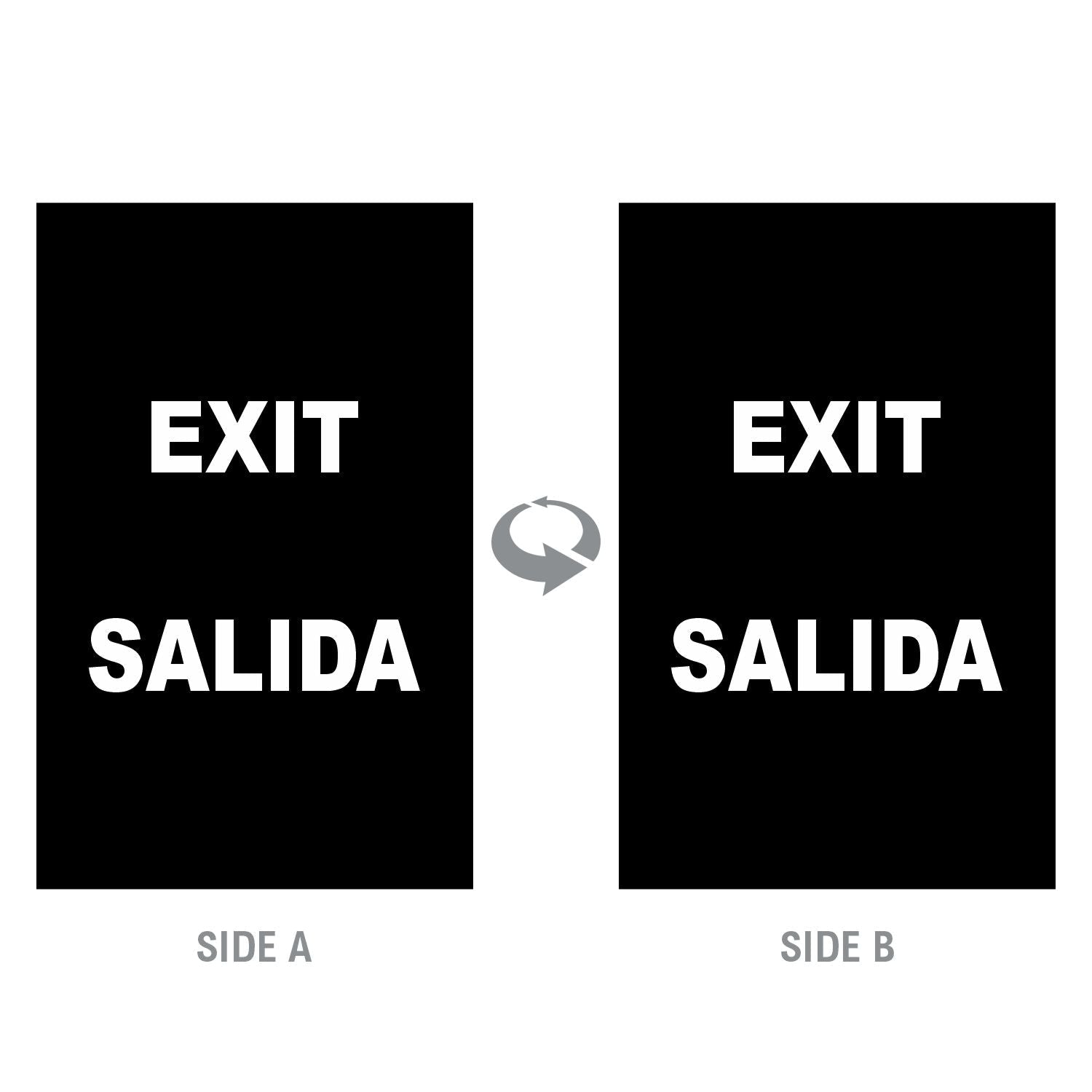 2-Sided Sign - 'EXIT/SALIDA' - Crowd Control Warehouse