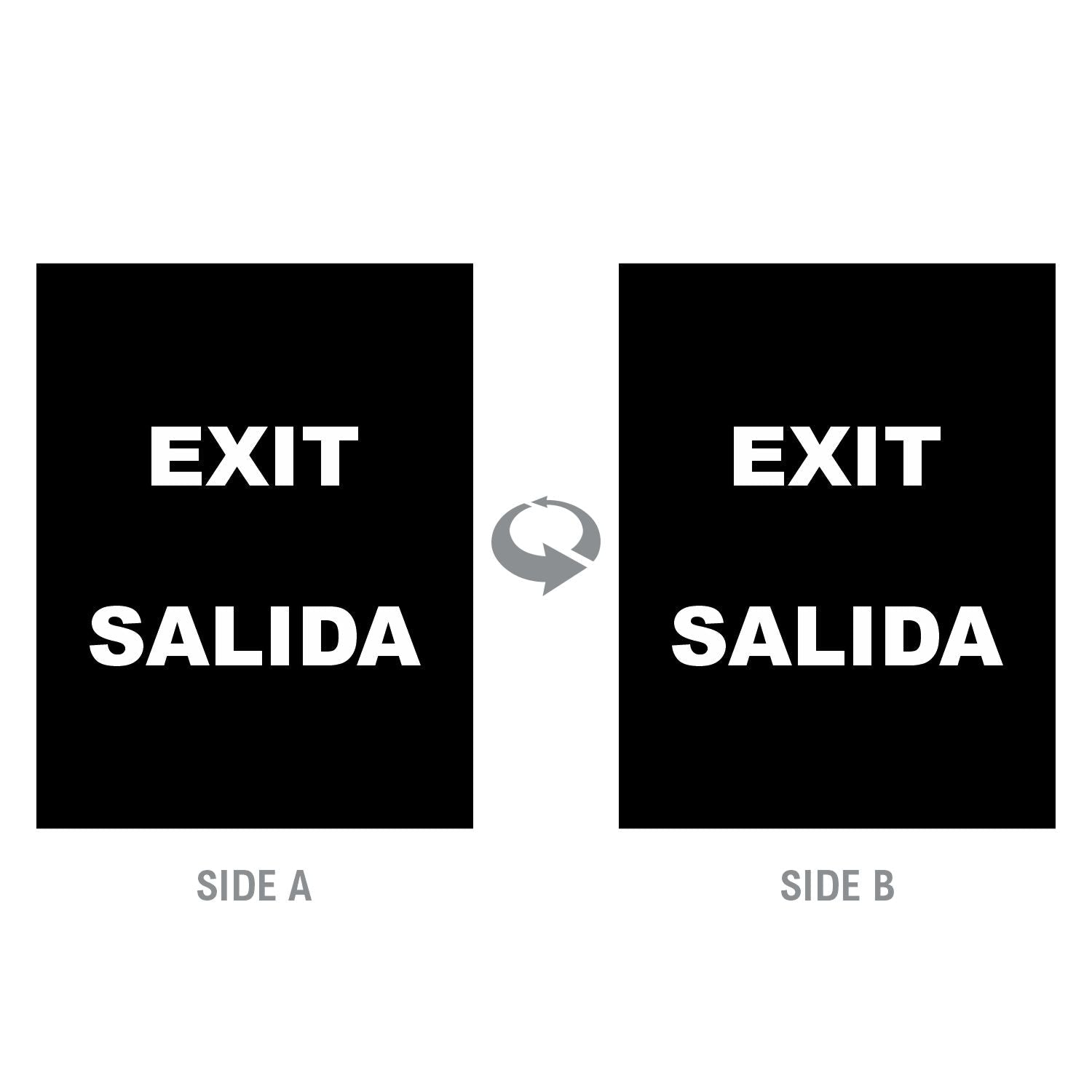 2-Sided Sign - 'EXIT/SALIDA' - Crowd Control Warehouse