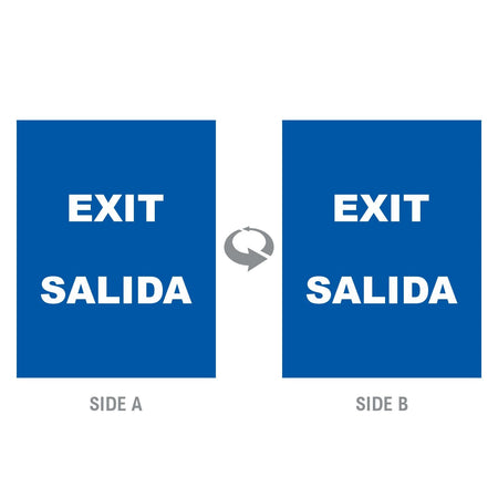 2-Sided Sign - 'EXIT/SALIDA' - Crowd Control Warehouse