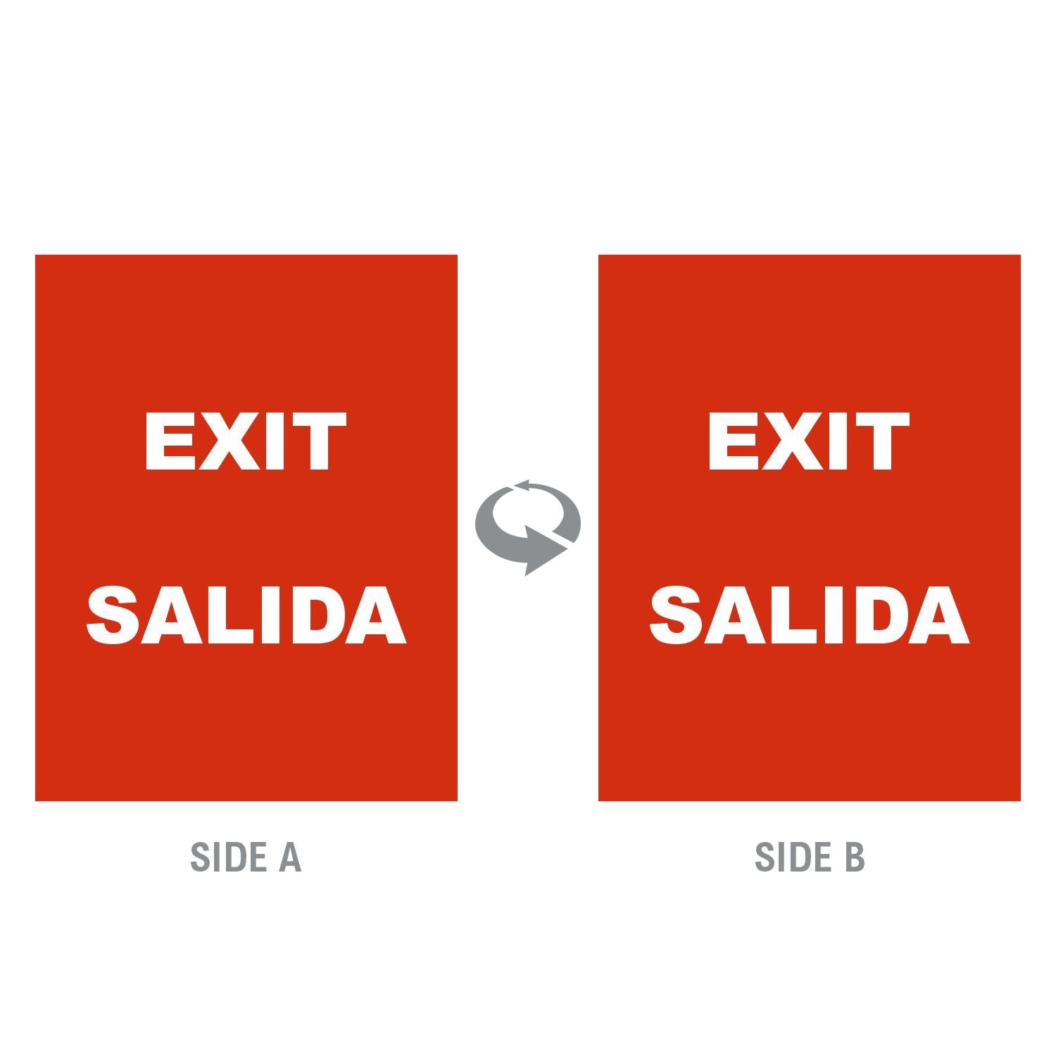 2-Sided Sign - 'EXIT/SALIDA' - Crowd Control Warehouse