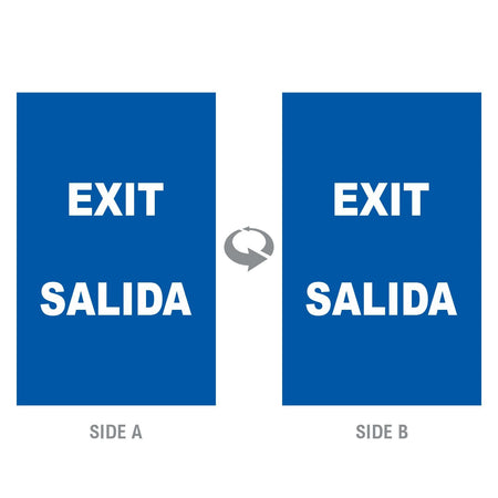2-Sided Sign - 'EXIT/SALIDA' - Crowd Control Warehouse