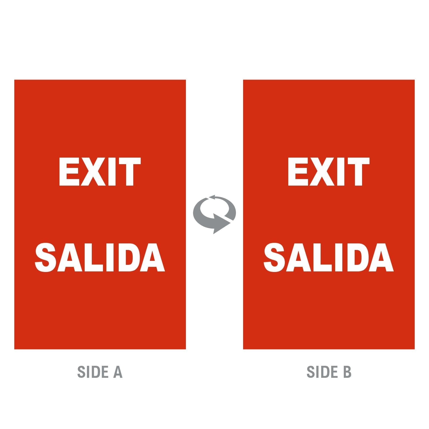 2-Sided Sign - 'EXIT/SALIDA' - Crowd Control Warehouse
