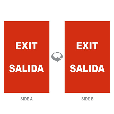 2-Sided Sign - 'EXIT/SALIDA' - Crowd Control Warehouse
