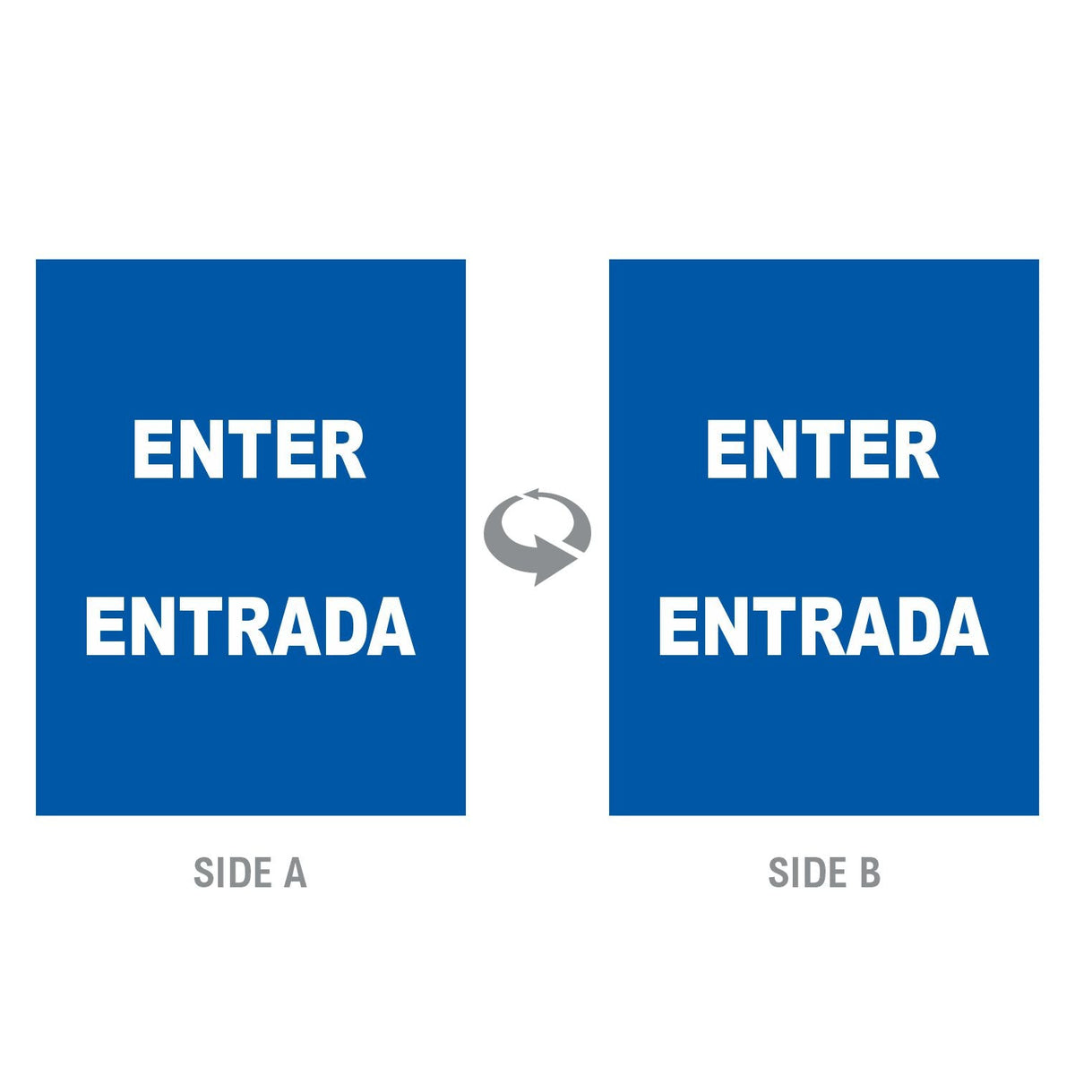 2-Sided Sign Insert - 'ENTER/ENTRADA' - Crowd Control Warehouse