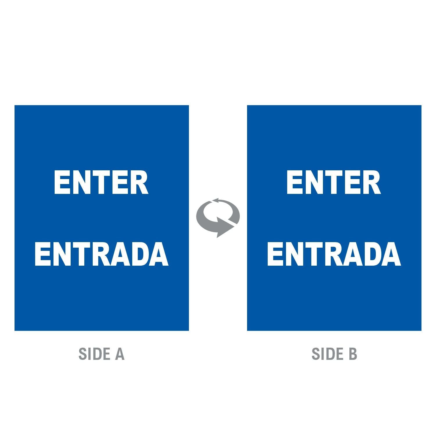 2-Sided Sign Insert - 'ENTER/ENTRADA' - Crowd Control Warehouse