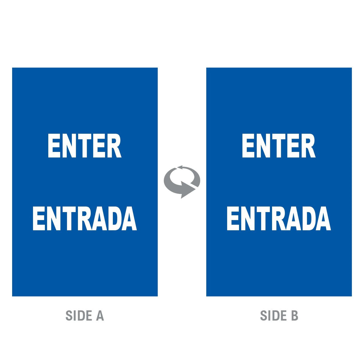 2-Sided Sign Insert - 'ENTER/ENTRADA' - Crowd Control Warehouse