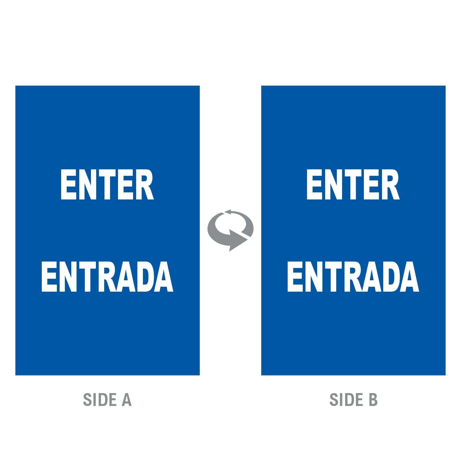 2-Sided Sign Insert - 'ENTER/ENTRADA' - Crowd Control Warehouse