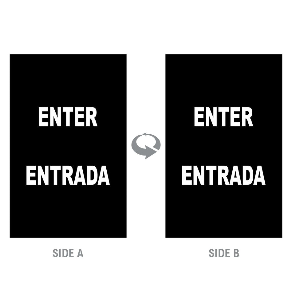 2-Sided Sign Insert - 'ENTER/ENTRADA' - Crowd Control Warehouse